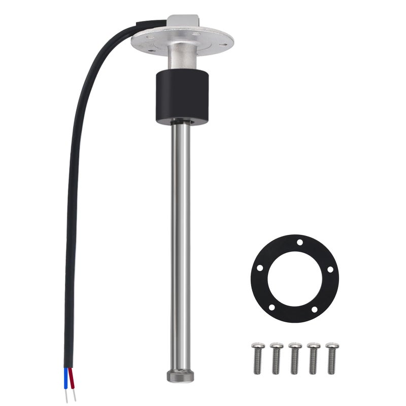 Geloo 0-190ohm 8" Marine Fuel Sending Unit Fuel Gas Sender Boat Fuel Level Gauge Sensor Fuel Gas Tank Sending Unit Water Tank Sensor (200mm) for Fuel Gauge & Water Lever Gauge Fuel Lever Sending Unit - Image 1